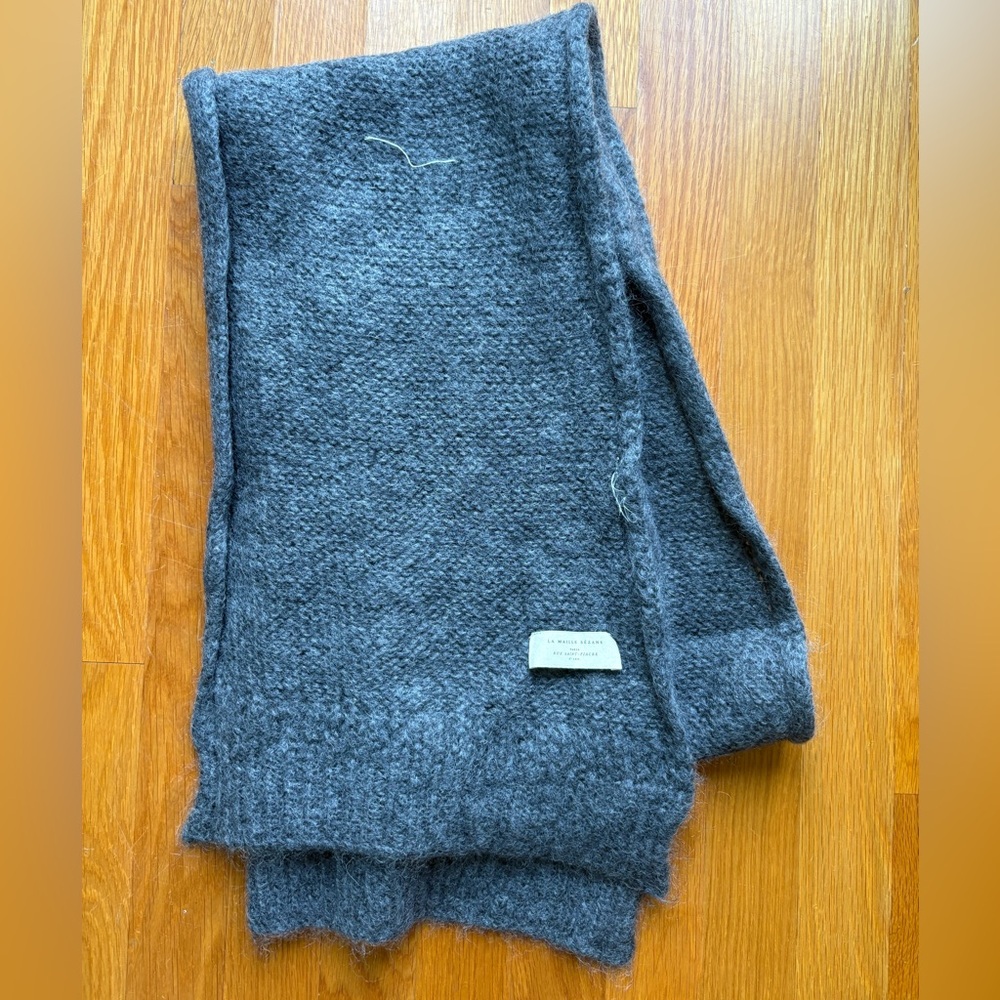 Sezane Gray Wool Scarf